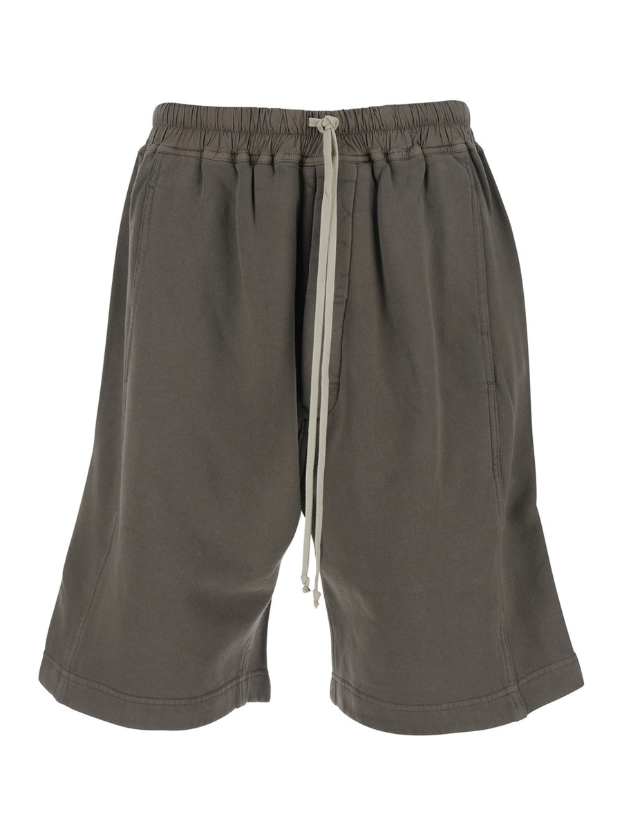 Shorts Grey Elastic Waist Cotton