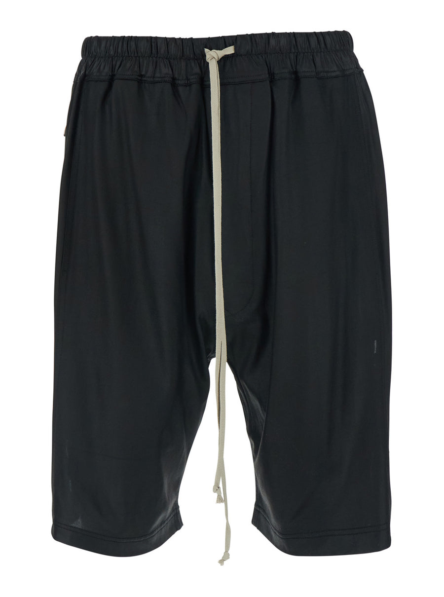 Shorts Black Tech Fabric Acetate