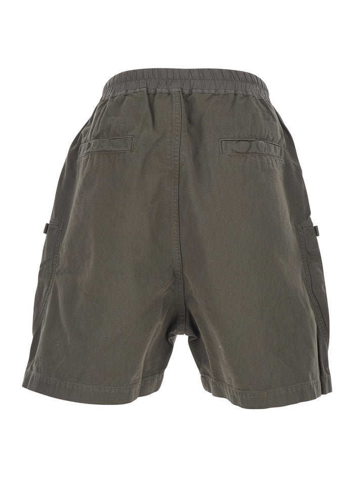 Shorts Bauhaus Pods with elasticated waist and side pockets in Grey Cotton for Men Bermuda