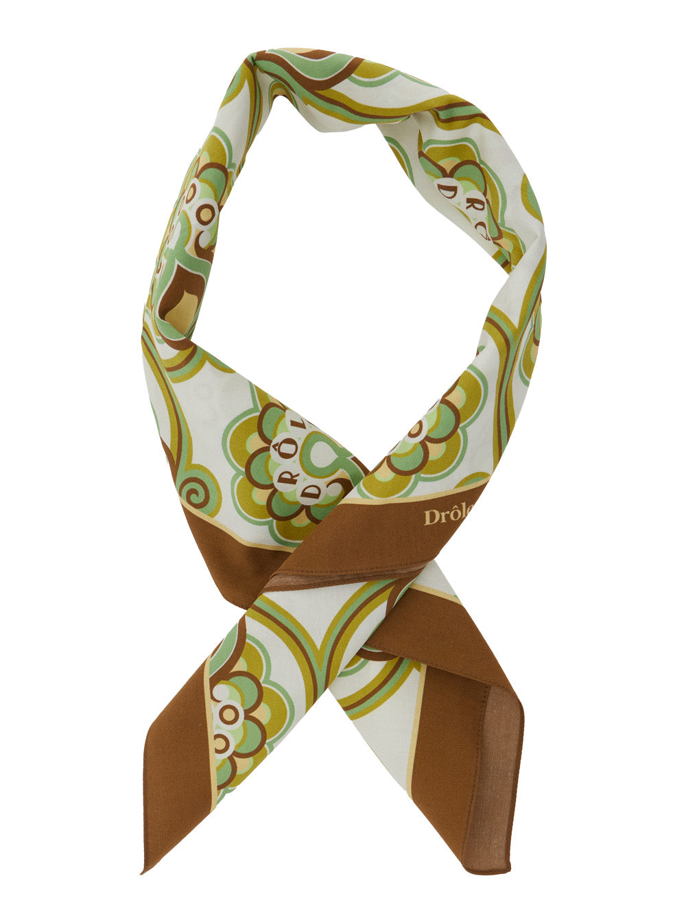 Mens Green Tapisserie Florale Floral Print Scarf Cotton Scarfs And Foulards