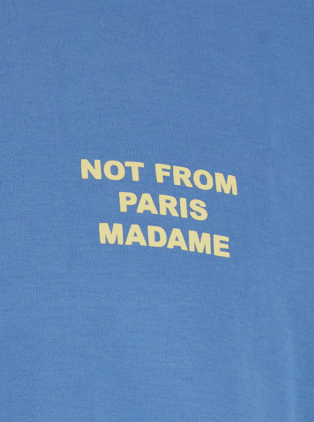 Blue T-Shirt The Slogan with Front Print in Cotton for Men Blu Tshirts And Polo Shirts