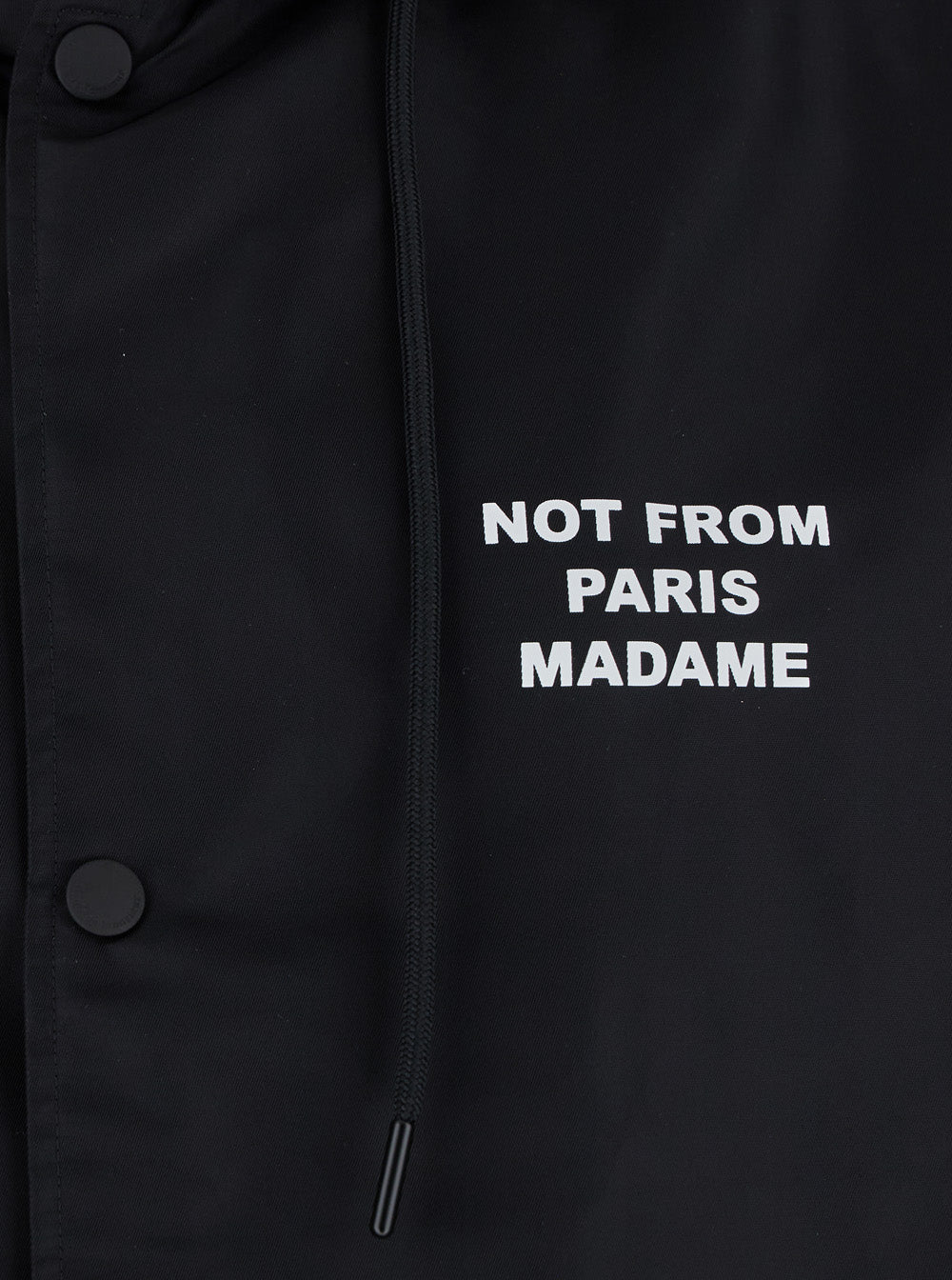 Parka Coat with Logo in Black Tech Fabric for Men Nylon Outerwear