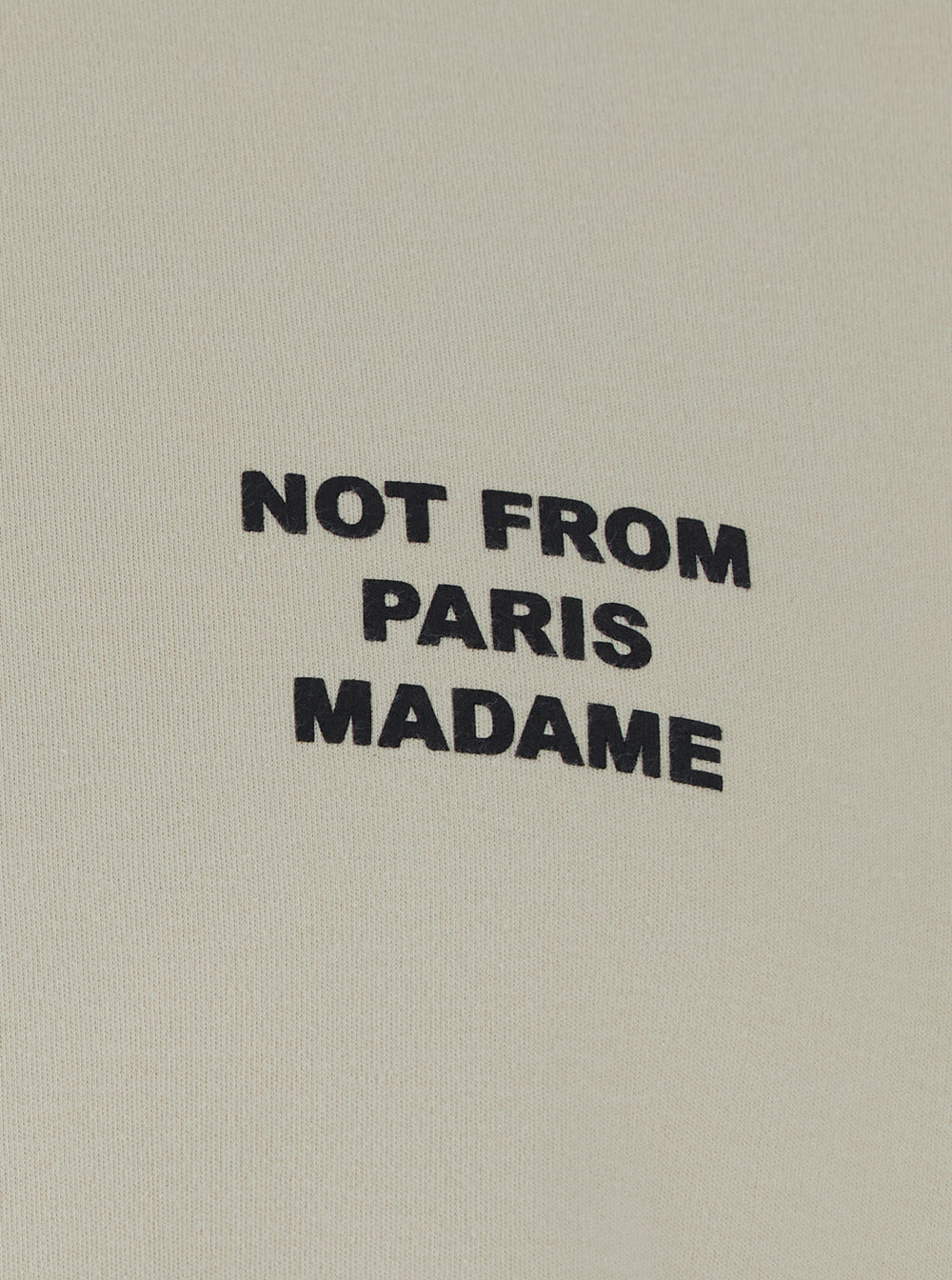 Beige T-Shirt with Not from Paris Madame Print for Men Cotton Tshirts And Polo Shirts