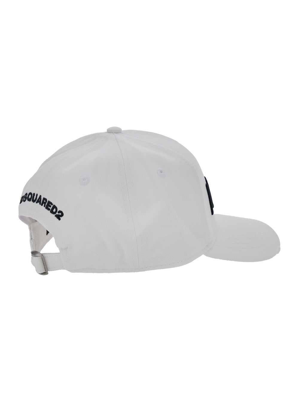 DSQUARED2 White Cotton Embroidered Baseball Cap for Men Hats And Gloves