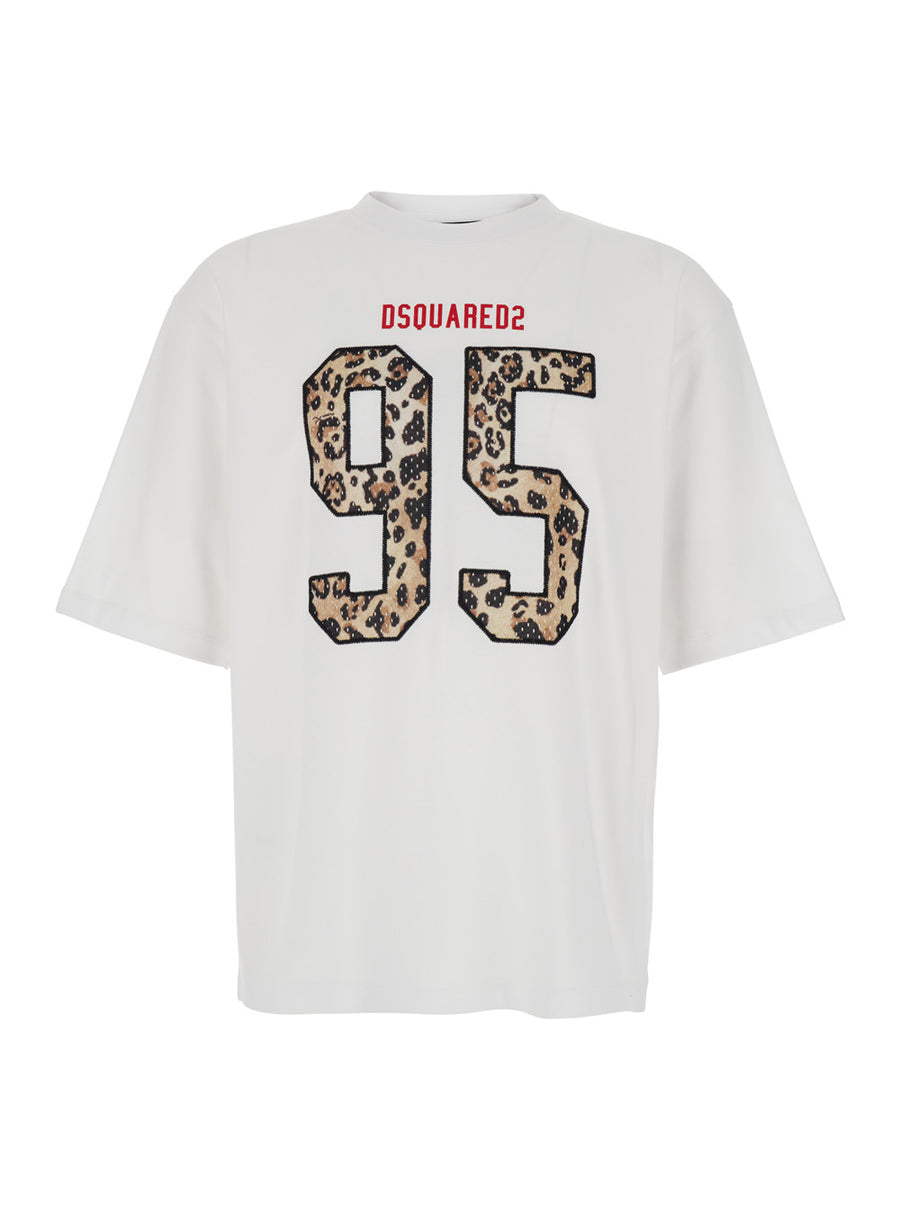 T-Shirt Maxi Logo White Cotton T-shirts