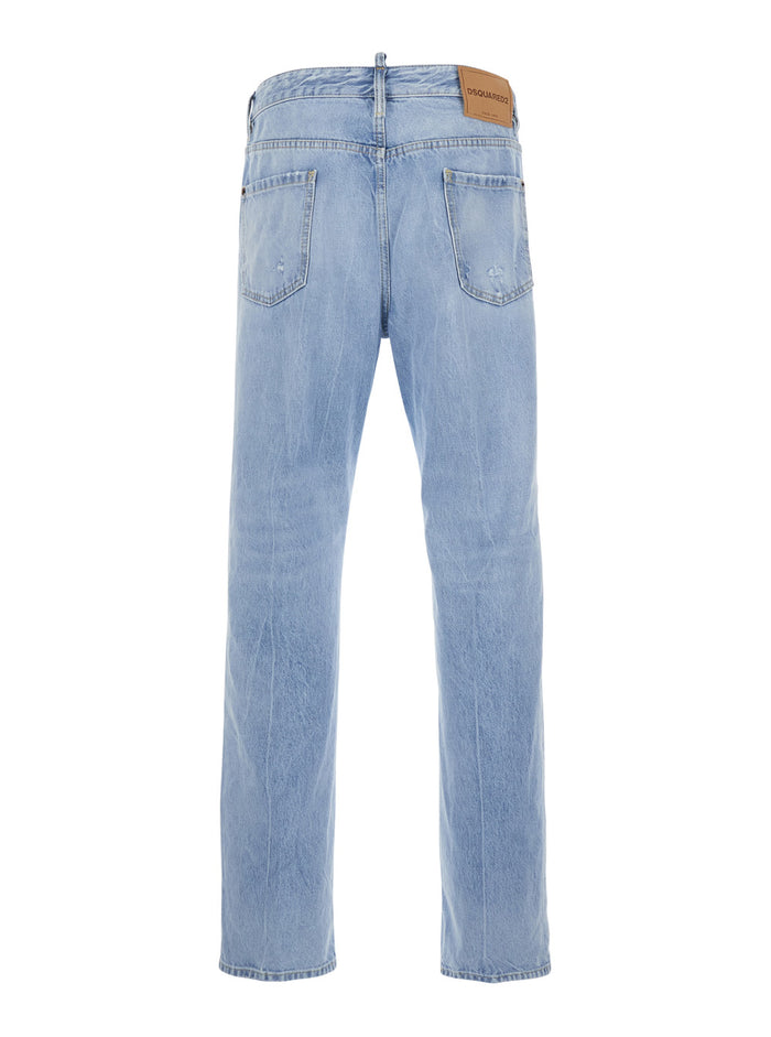 Jeans 642 Blue with Five-Pocket Design in Cotton for Men Light