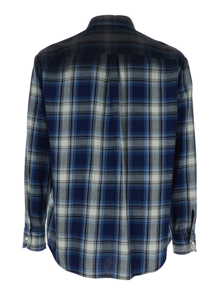 Shirt S74DM0993D35206001F Multicolor with Faded Effect in Cotton Men And Blouses