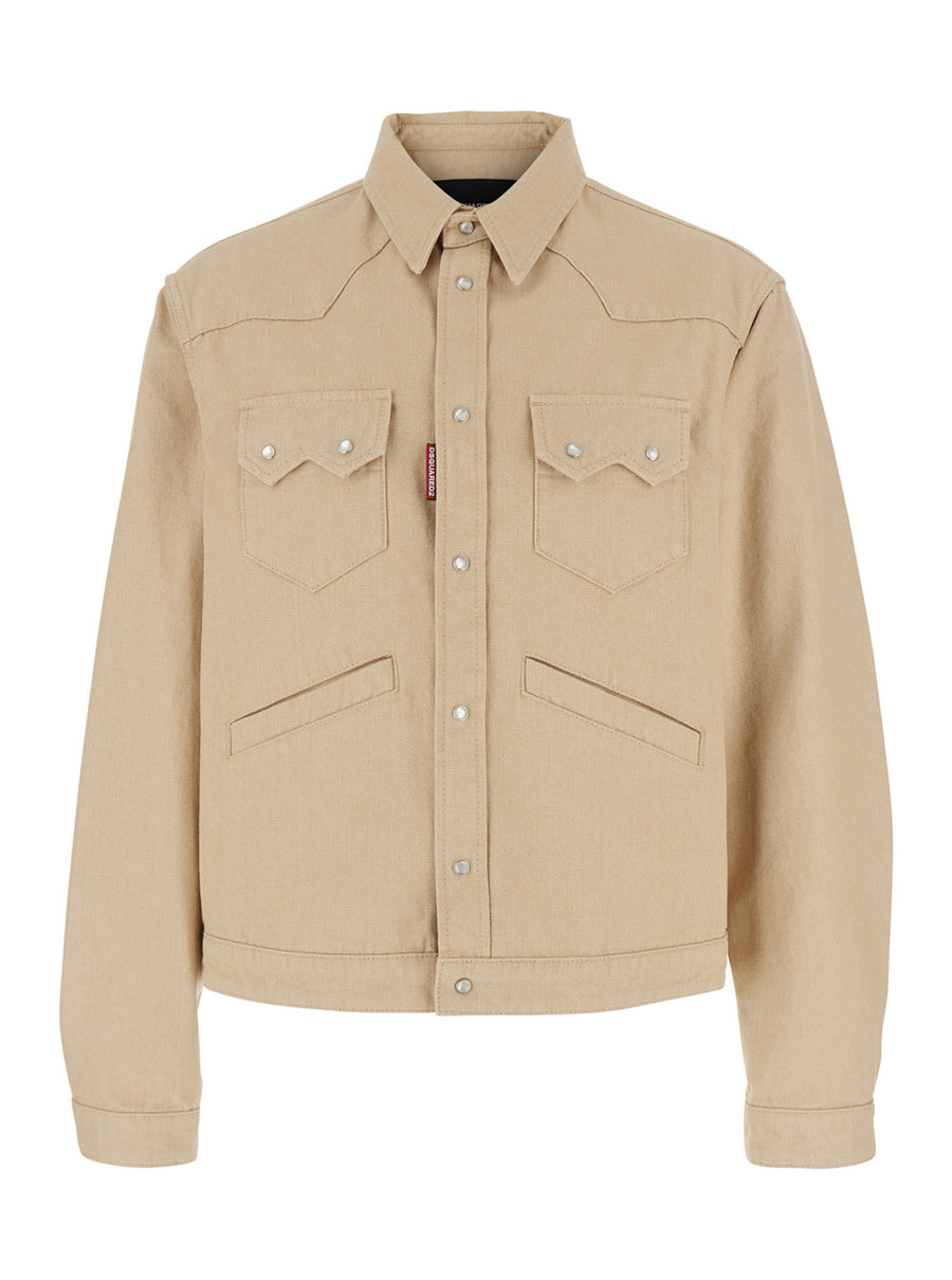 Jacket Cotton Beige Coat