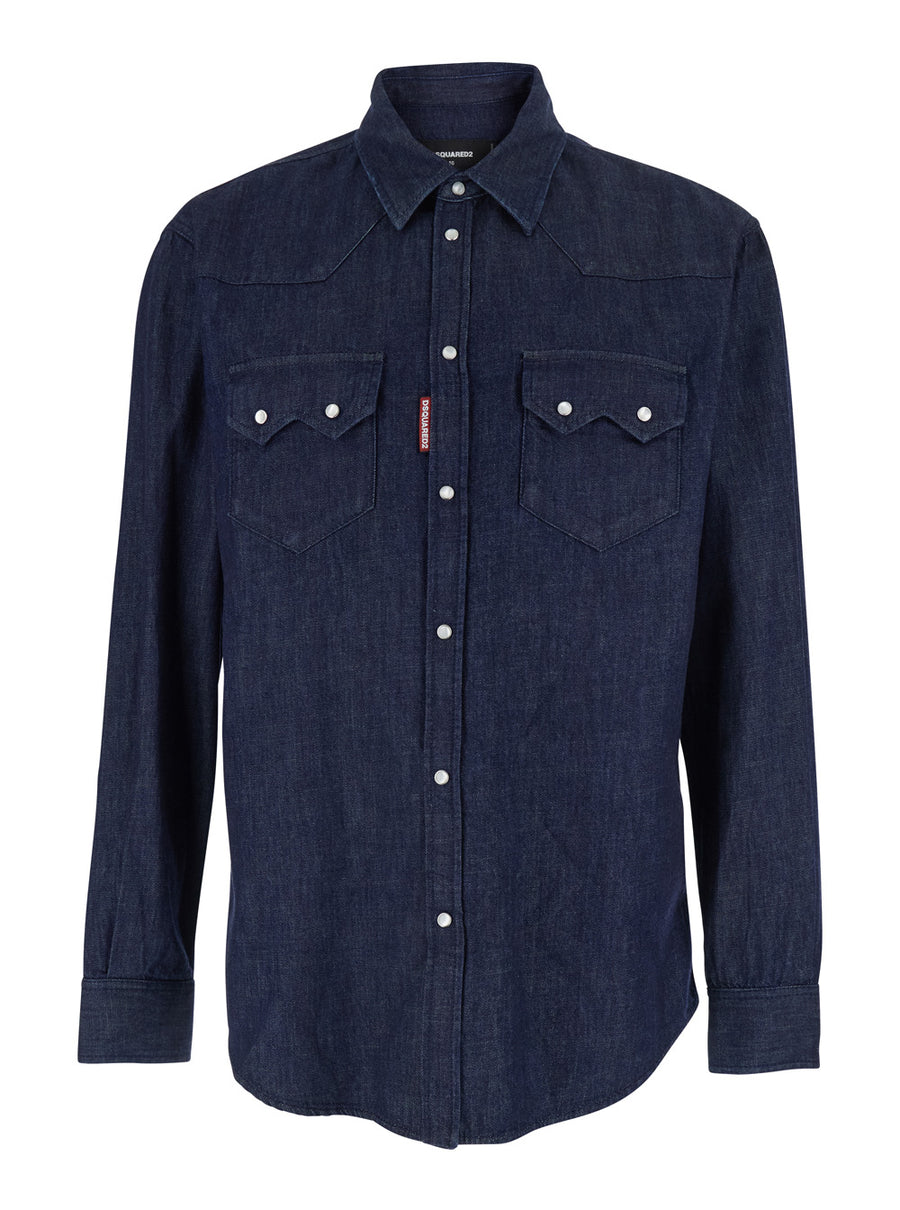 Denim Shirt Blue Cotton