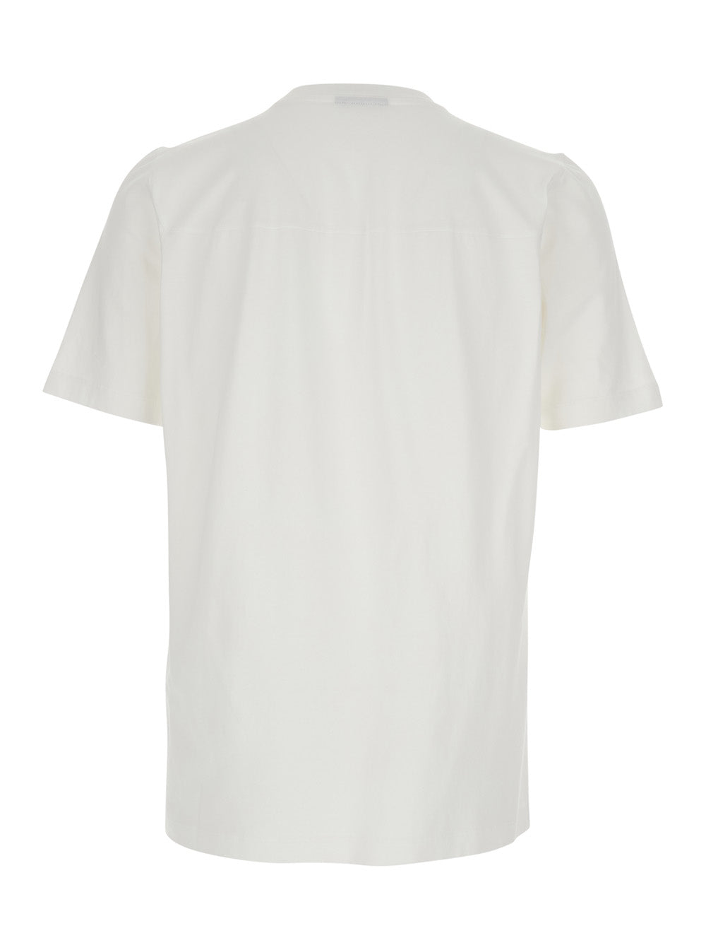 White T-shirt with Embroidered Logo on Chest for Men Cotton Tshirts And Polo Shirts