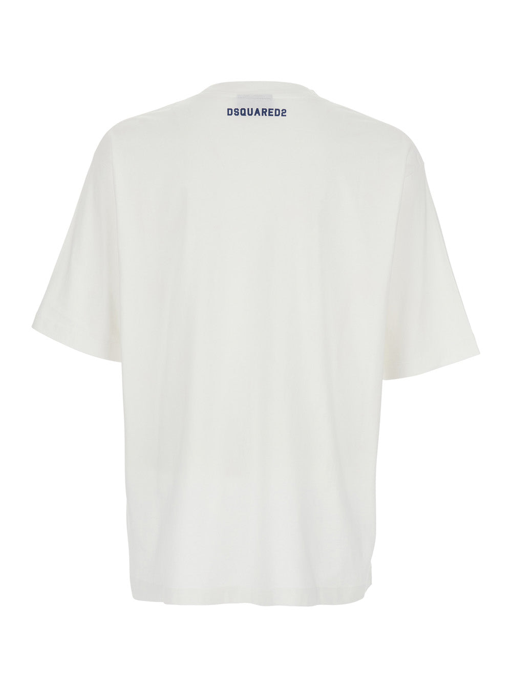 White T-shirt with Logo Print on the Front for Men Cotton Tshirts And Polo Shirts