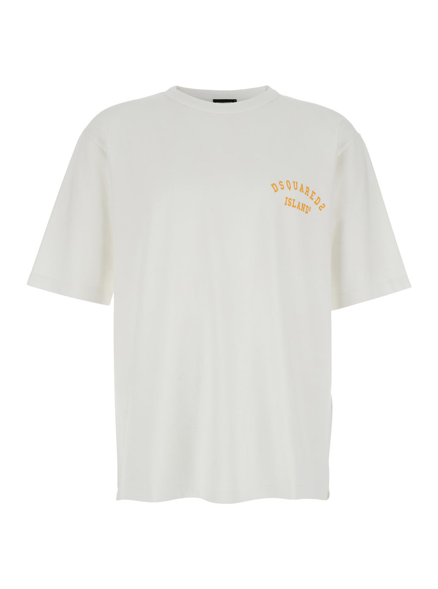 Crew Neck T-Shirt White Cotton T-shirts