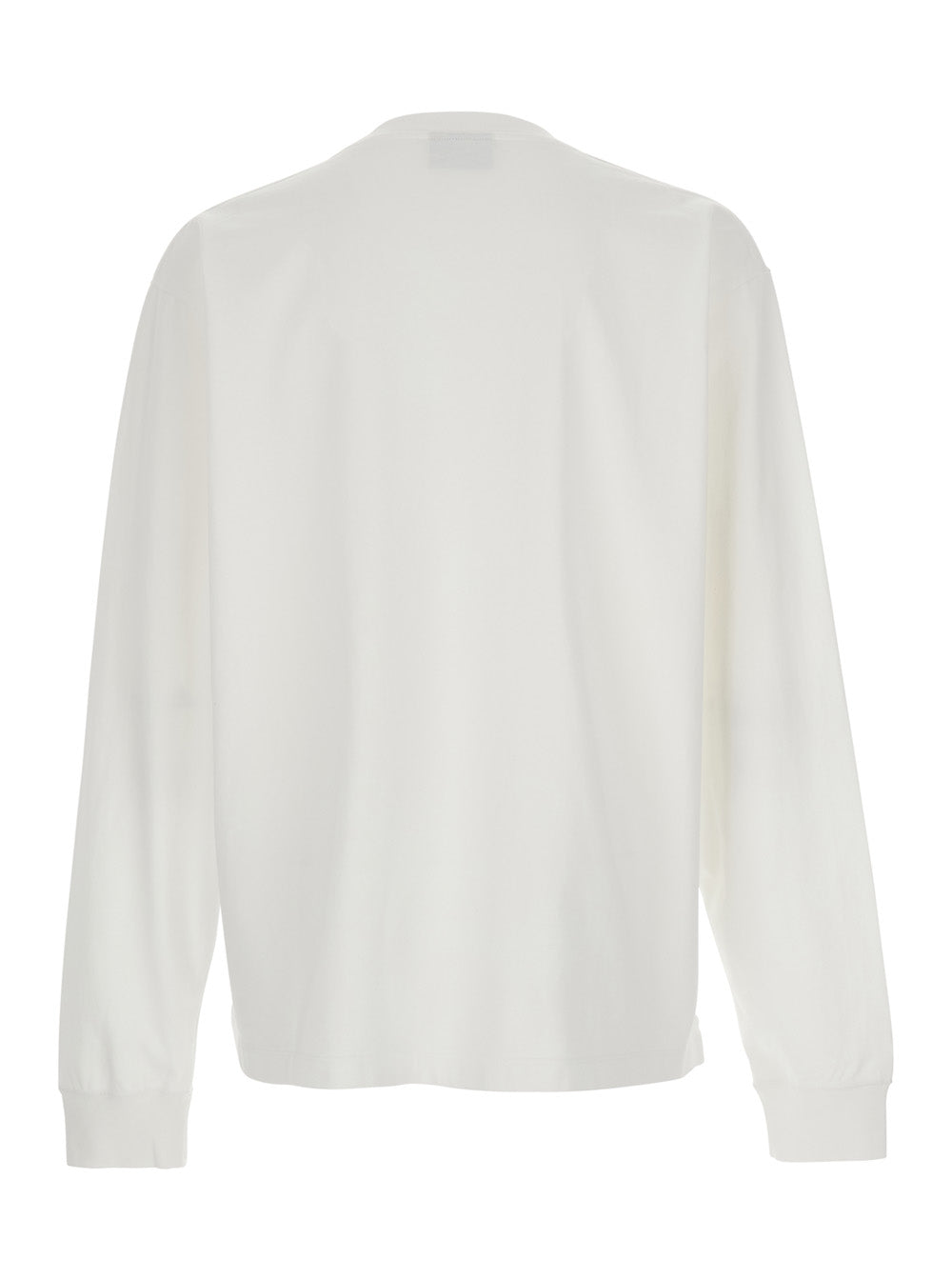 White Cotton T-Shirt with Printed Logo for Men Jersey