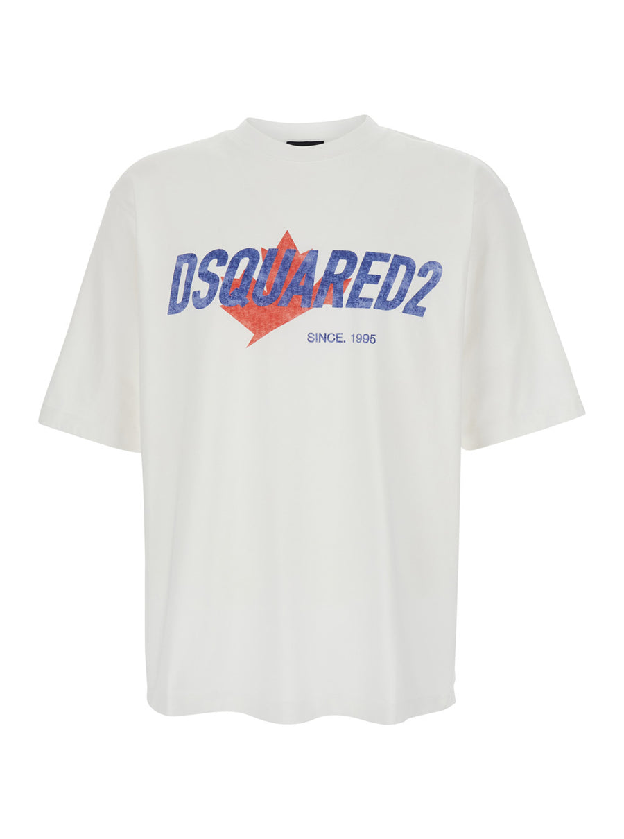 T-Shirt Logo Print White Cotton T-shirts
