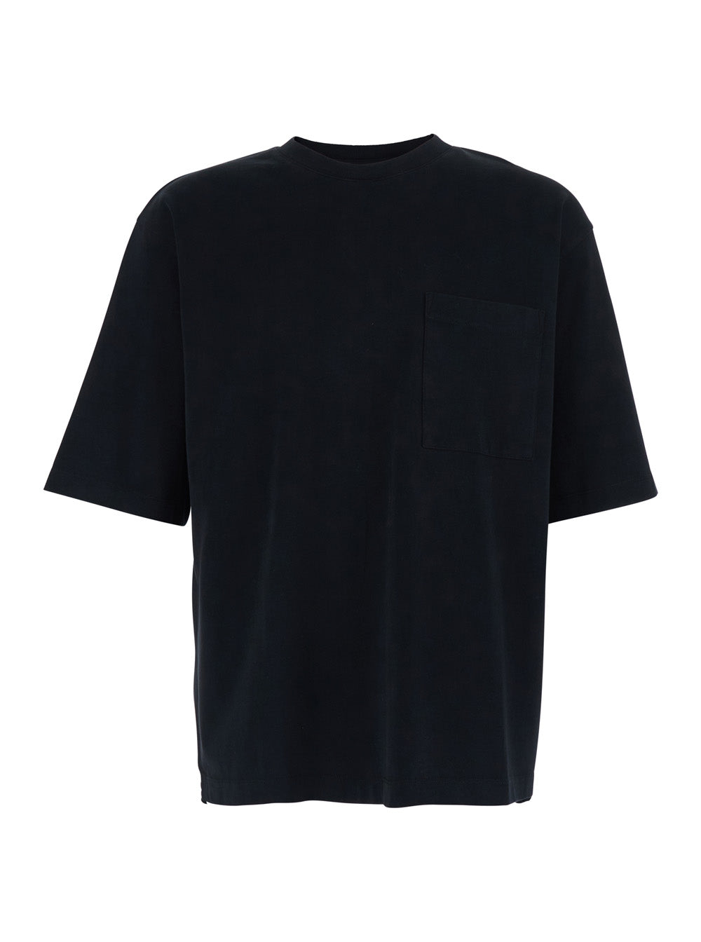 Black T-Shirt with Logo Lettering on the Back for Men Cotton Tshirts And Polo Shirts