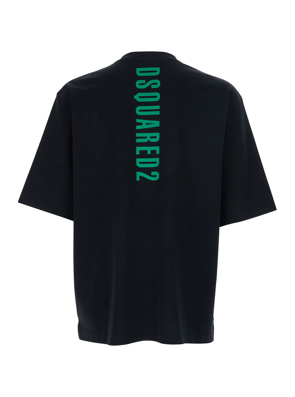 Black T-Shirt with Logo Lettering on the Back for Men Cotton Tshirts And Polo Shirts