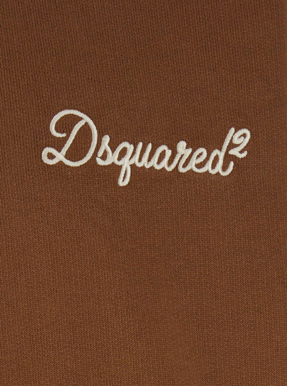 Brown Hoodie with Drawstring and Logo Lettering on the Front in Cotton for Men Sweatshirts