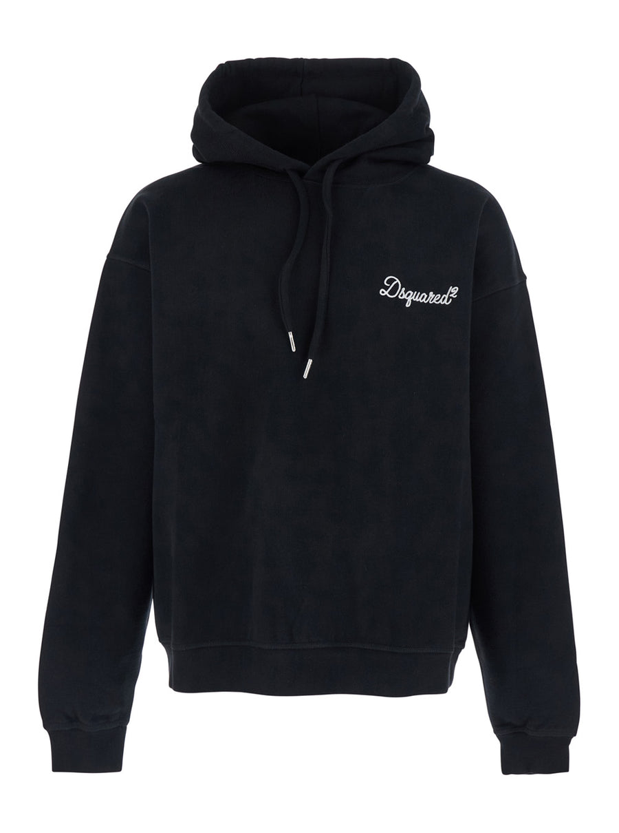 Hoodie Black Cotton Sweatshirts
