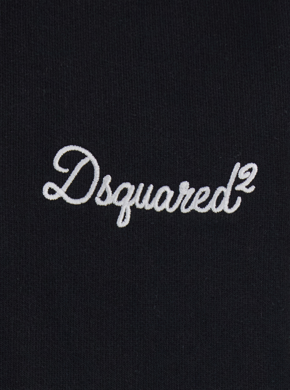 Black Hoodie with Drawstring and Lettering Logo on the Front in Cotton for Men Sweatshirts