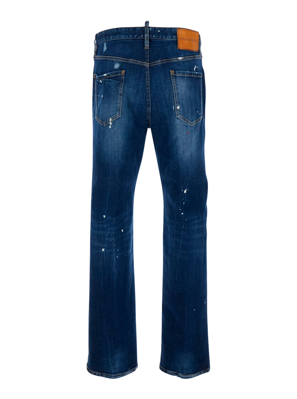 Jeans 643 with All-Over Details and Logo Patch on the Back in Blue Denim for Men Blu Cotton