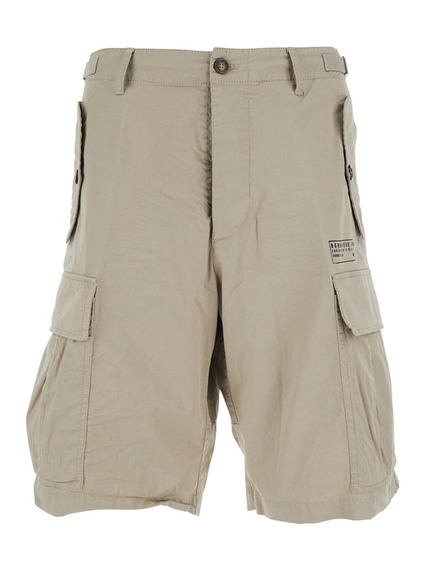 Shorts Beige Stretch Cotton