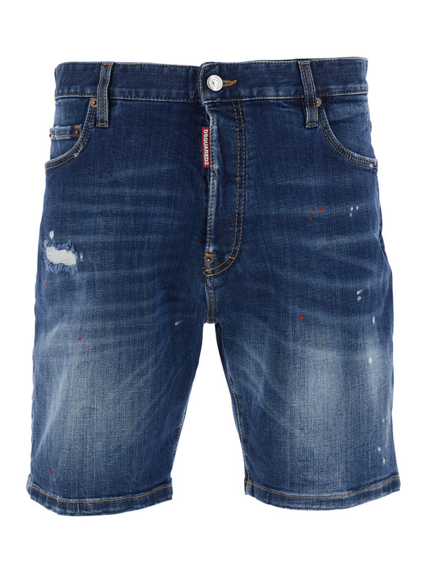 Shorts Marine Blue Denim Cotton