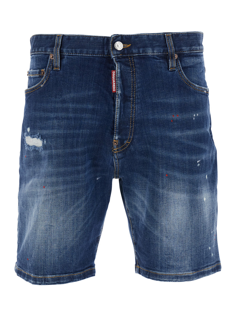 Shorts Marine Blue Denim Cotton