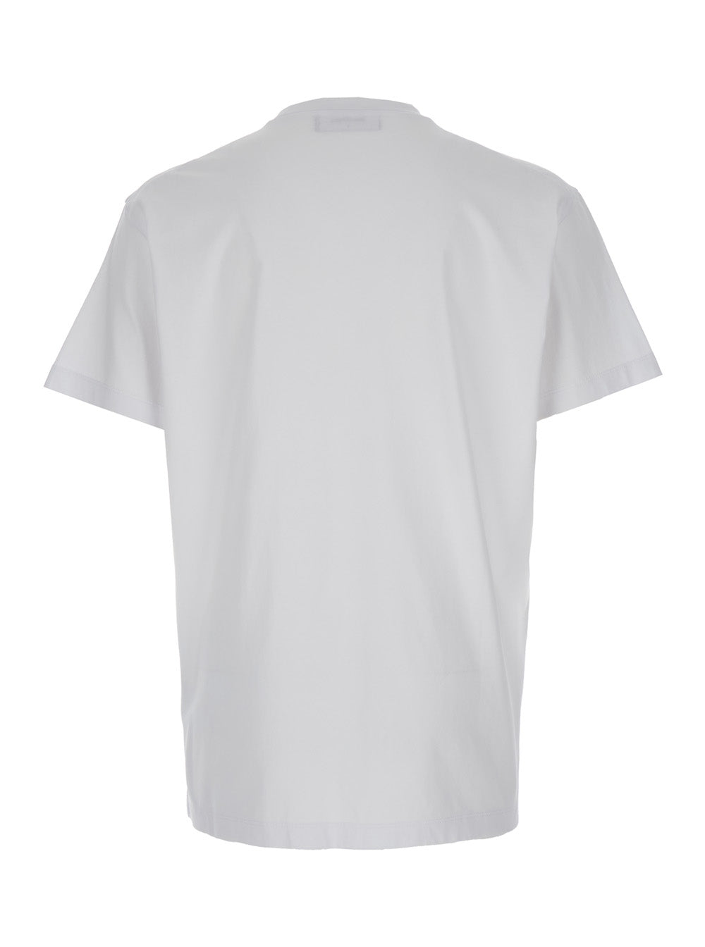 T-Shirt Cool Fit Tee White with Maxi Logo Print on the Front in Mens Cotton Tshirts And Polo Shirts