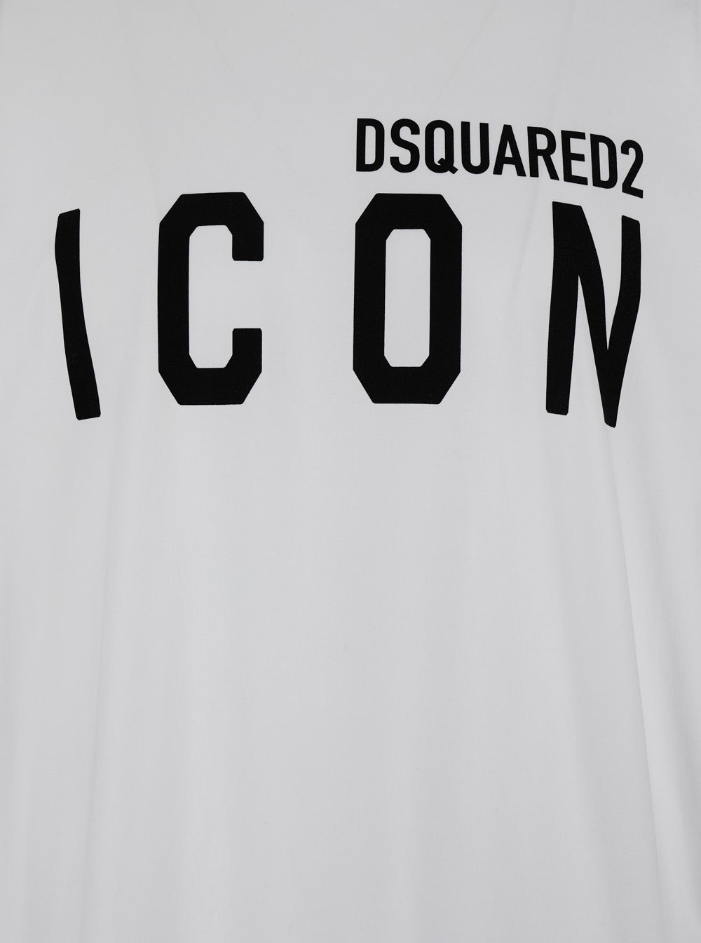 T-Shirt Cool Fit Tee White with Maxi Logo Print on the Front in Mens Cotton Tshirts And Polo Shirts
