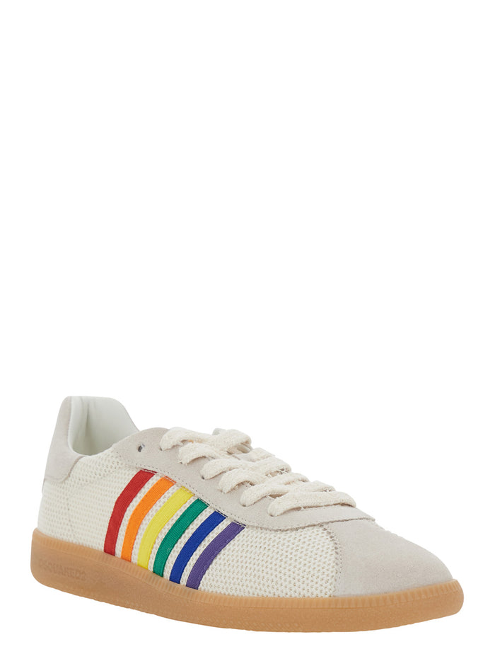 SNEAKERS - SUEDE+FABRIC+NYLON WHITE+MULTICOLOR Polyester Calf Polyamide