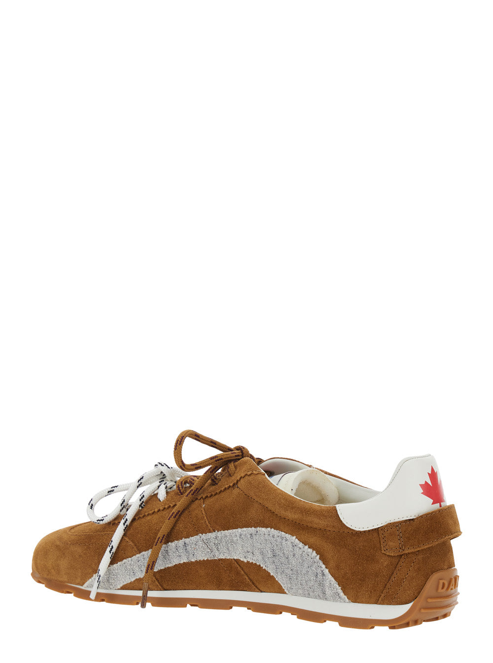 DC-642 Brown Sneakers with Leather Upper Calf Polyamide Elastane