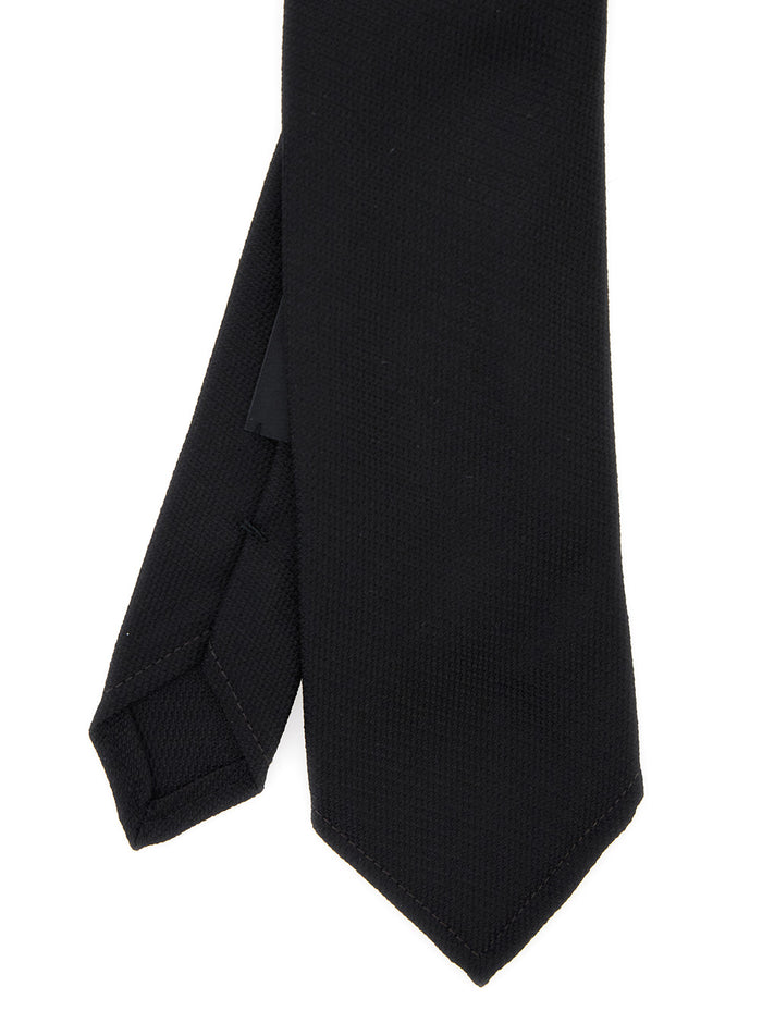 Tie with Back Knot Closure in Black Silk for Men Papillon And Ties