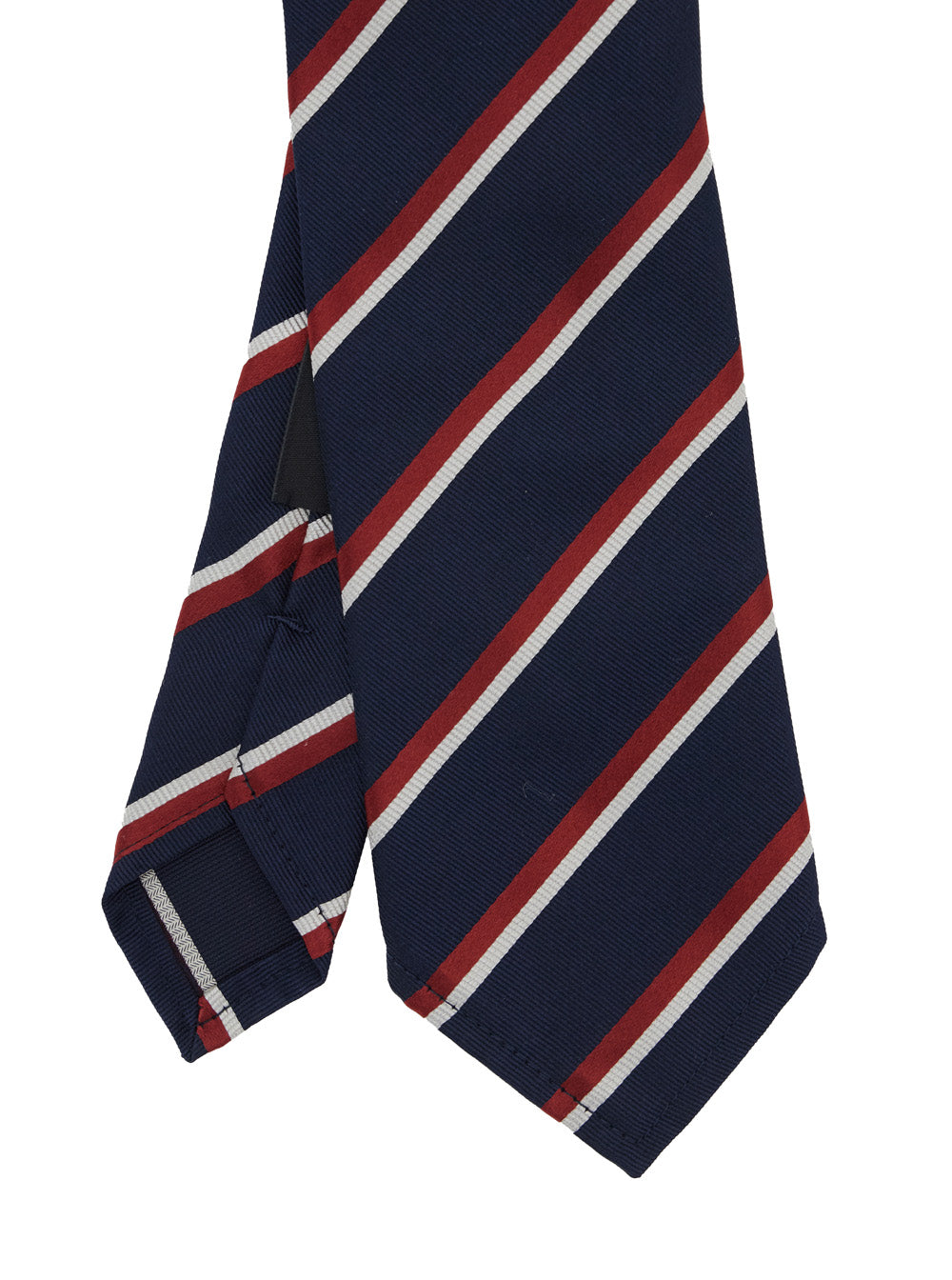 Blue Tie with All-Over Striped Motif for Men Blu Silk Papillon And Ties