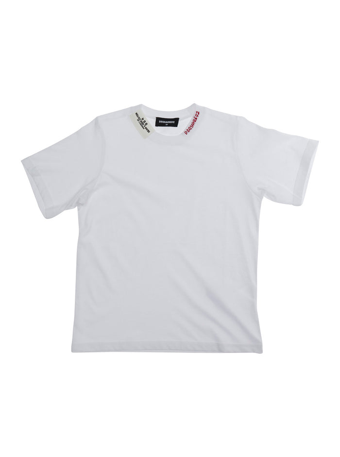 White T-Shirt UNISEX SLOUCH FIT with Round Neck in Cotton for Women Tshirts And Polo Shirts