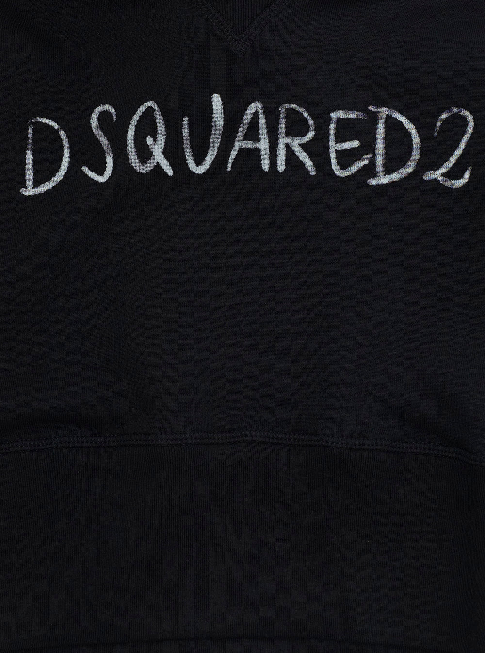 Sweatshirt DQ3179D0AGQD2S949FDQ900 Black with Hood and Front Logo in Cotton Men Sweatshirts