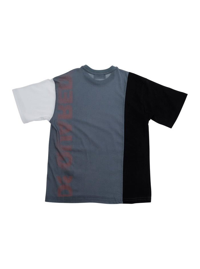 Gray UNISEX T-Shirt with Logo Print on the Front in Cotton Grey Tshirts And Polo Shirts