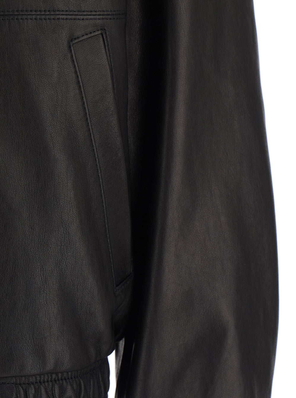 Jacket Udju6a105bkblack Black With Classic Leather Collar For Women Lamb