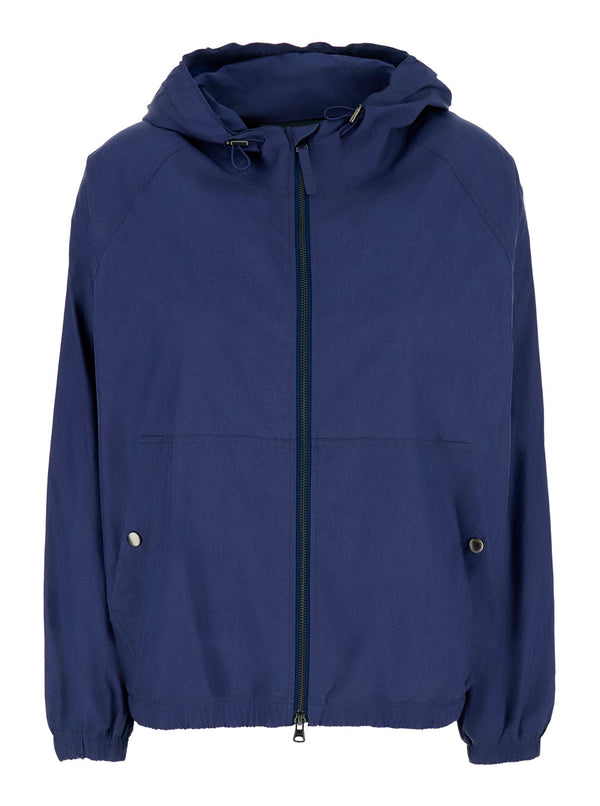 Jacket Blue Cotton Blend Coat