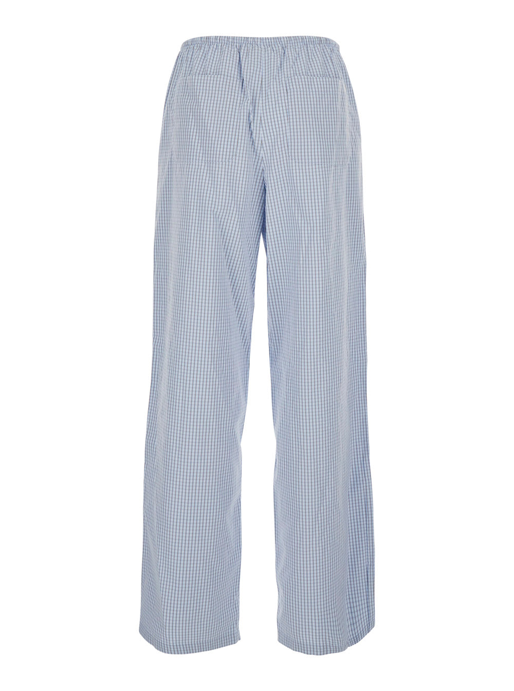 Pants Pajama String Blue Cotton And Nylon For Women Blu Trousers