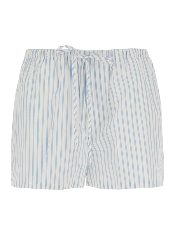 Shorts Light Blue Cotton-Blend Cotton Nylon Polyurethane
