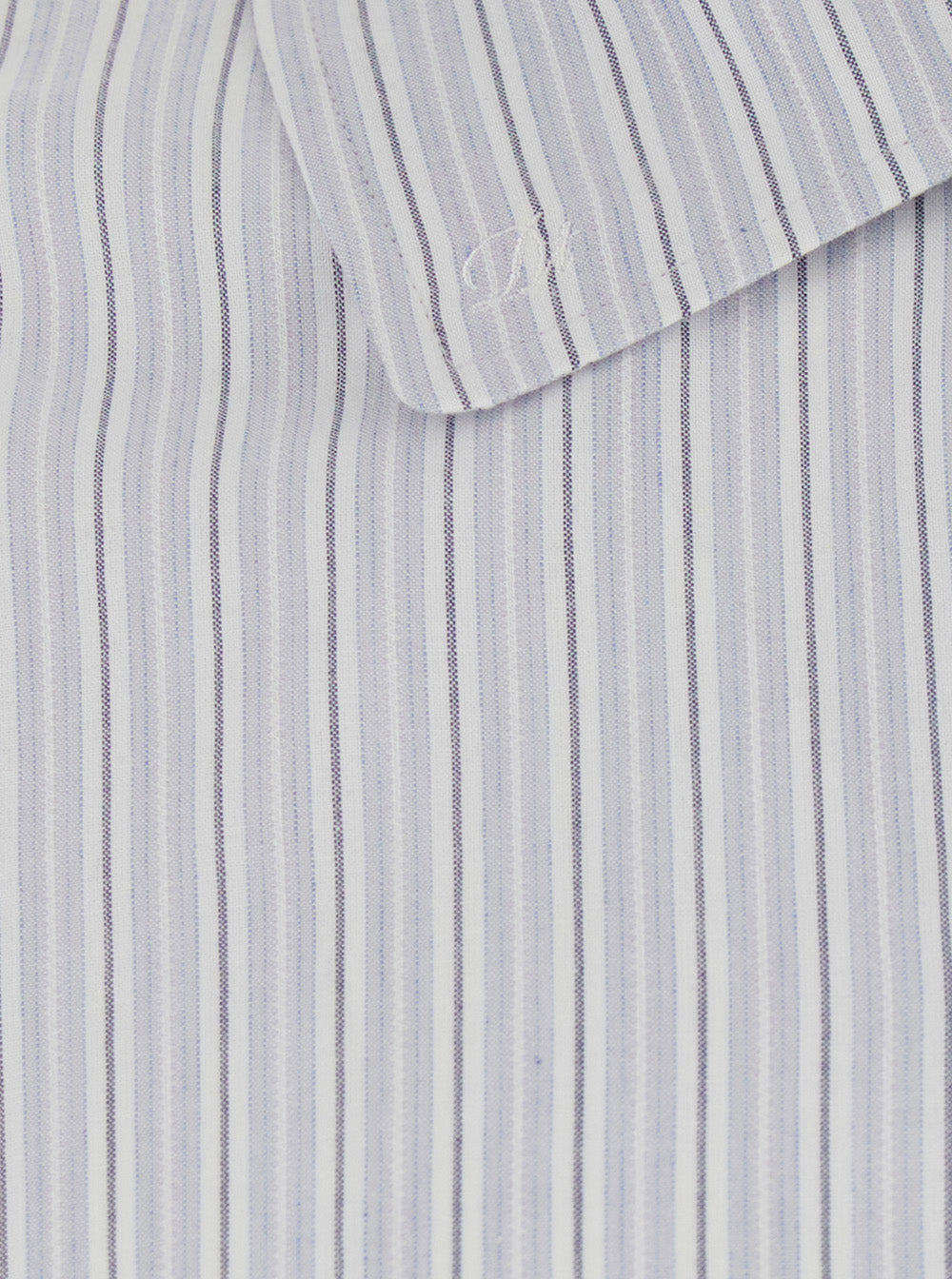 Unisex Holiday Striped Shirt - Blue Cotton With Long Sleeves Light And Blouses