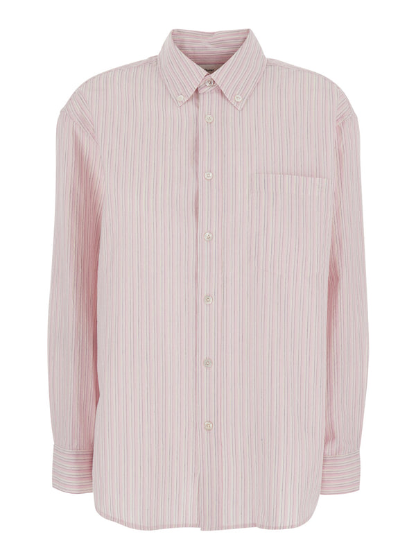 Shirt Pink Cotton-Blend Blouses