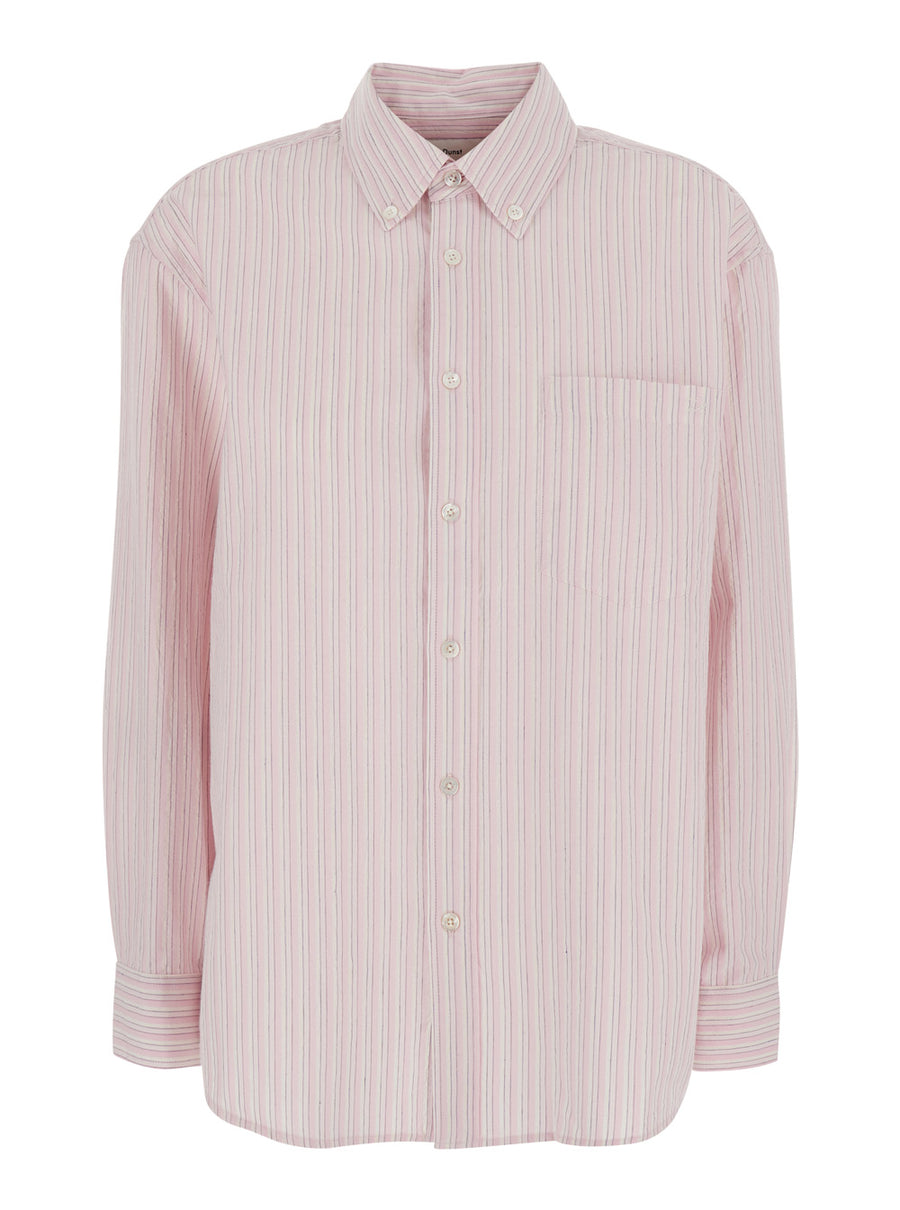 Shirt Pink Cotton-Blend Blouses