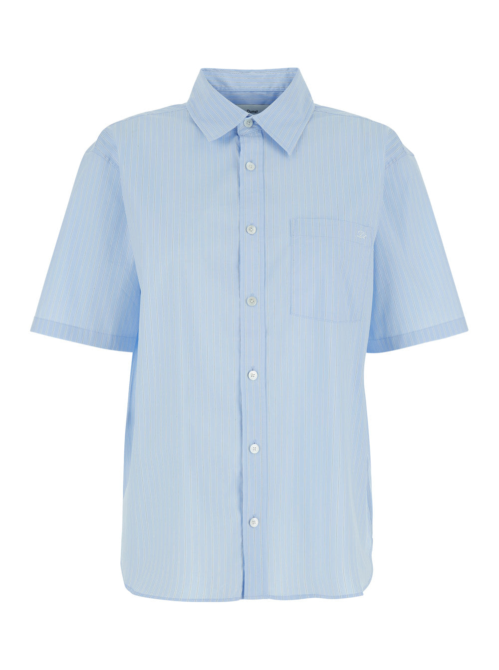 Unisex Oversized Half Sleeve Shirt - Blue Short With Collar Cotton Blu Nylon Polyurethane And Blouses