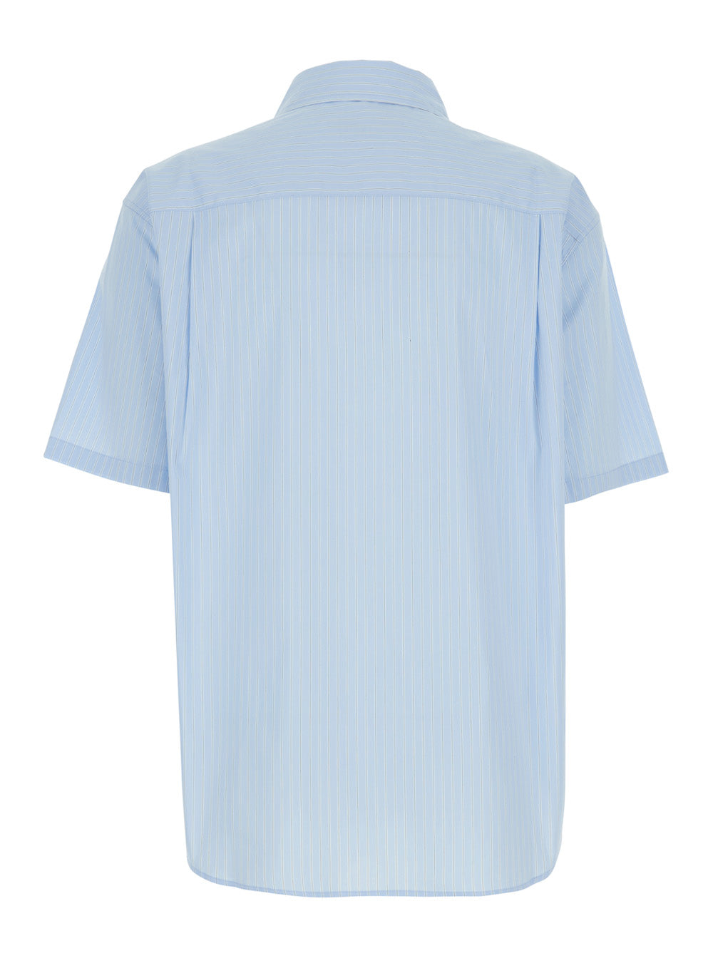 Unisex Oversized Half Sleeve Shirt - Blue Short With Collar Cotton Blu Nylon Polyurethane And Blouses
