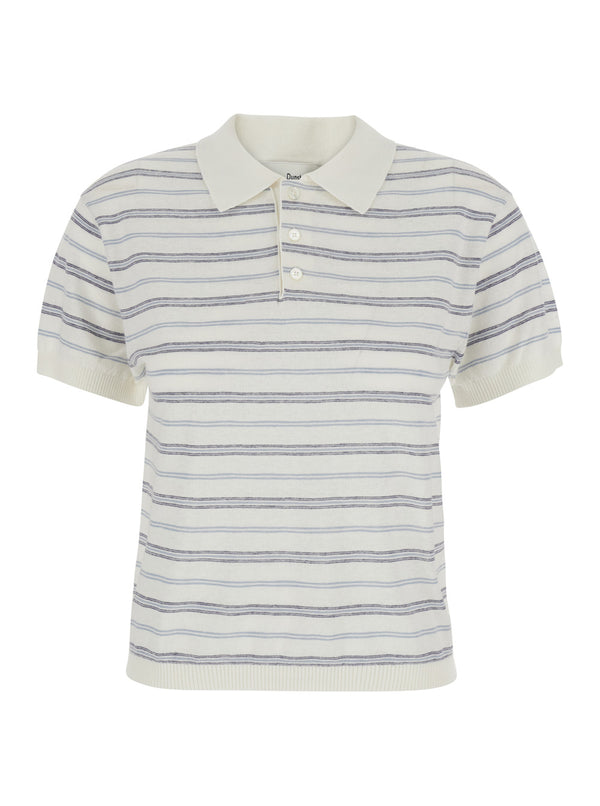 Polo Shirt Linen Blend White T-shirts & Jerseys