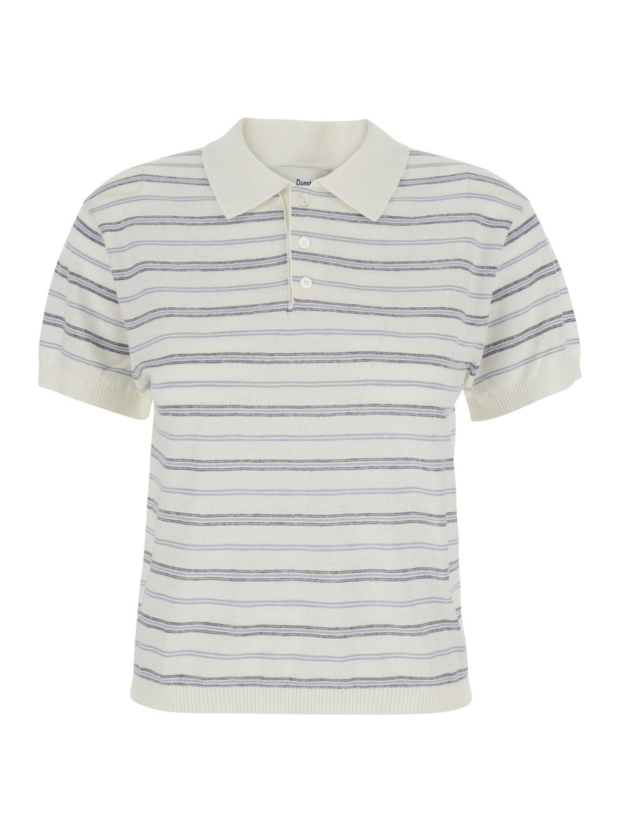 Polo Shirt Linen Blend White T-shirts & Jerseys