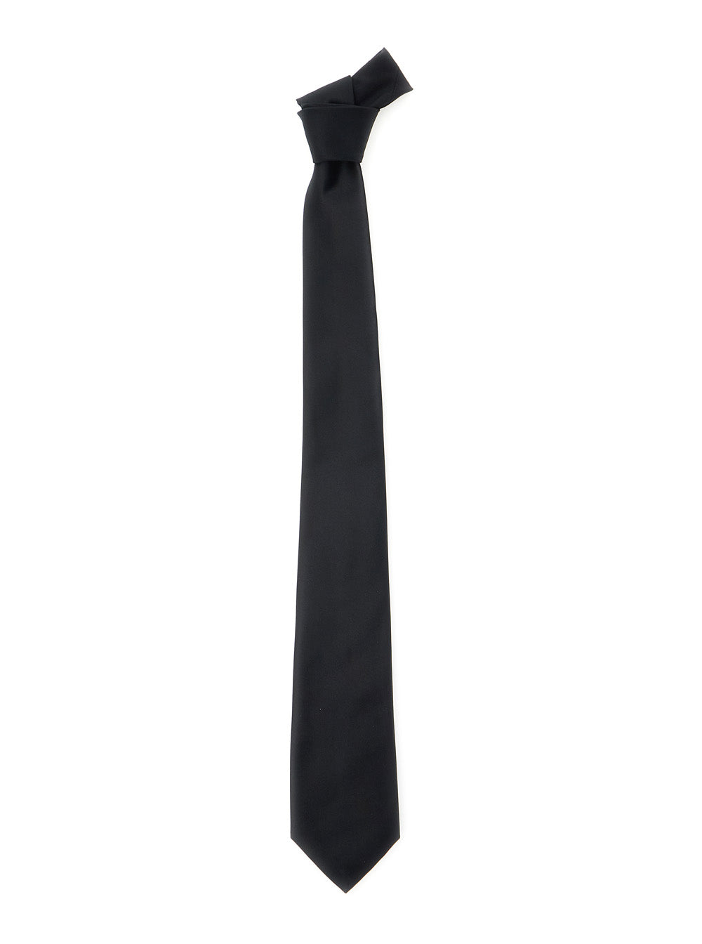 Black Silk Tie With Back Closure For Men Papillon And Ties