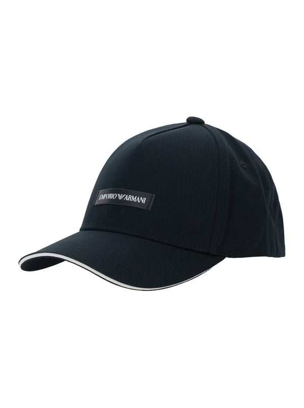 Baseball Cap Logo Patch Black Cotton Hat