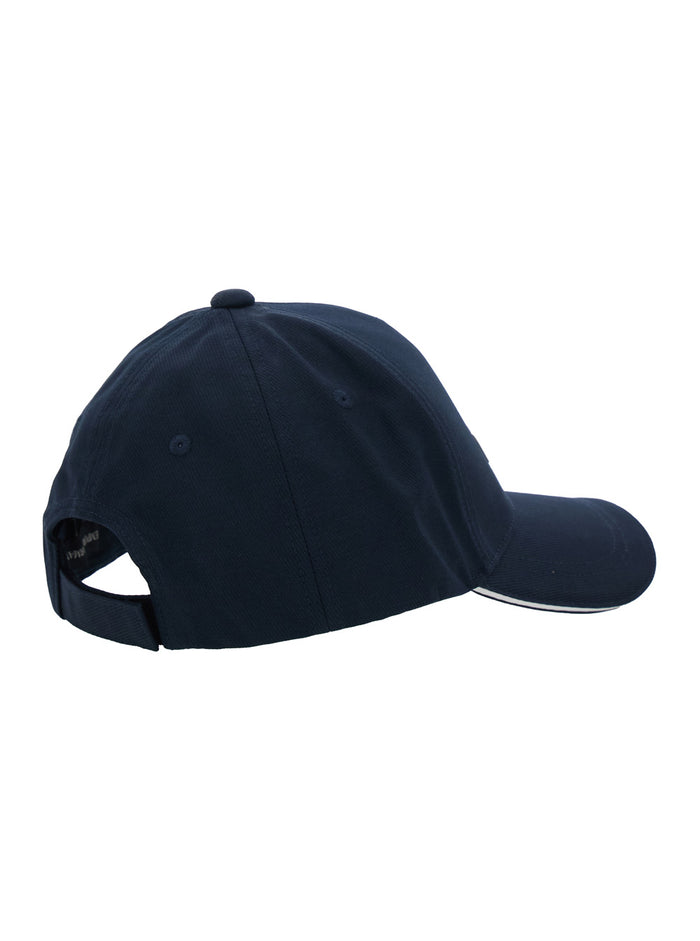 Blue Logo Baseball Cap with Patch on the Front for Men Blu Cotton Hats And Gloves